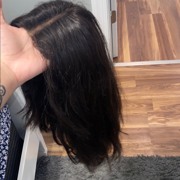 100% HUMAN HAIR LAYERED BROWN 1x13 WIG